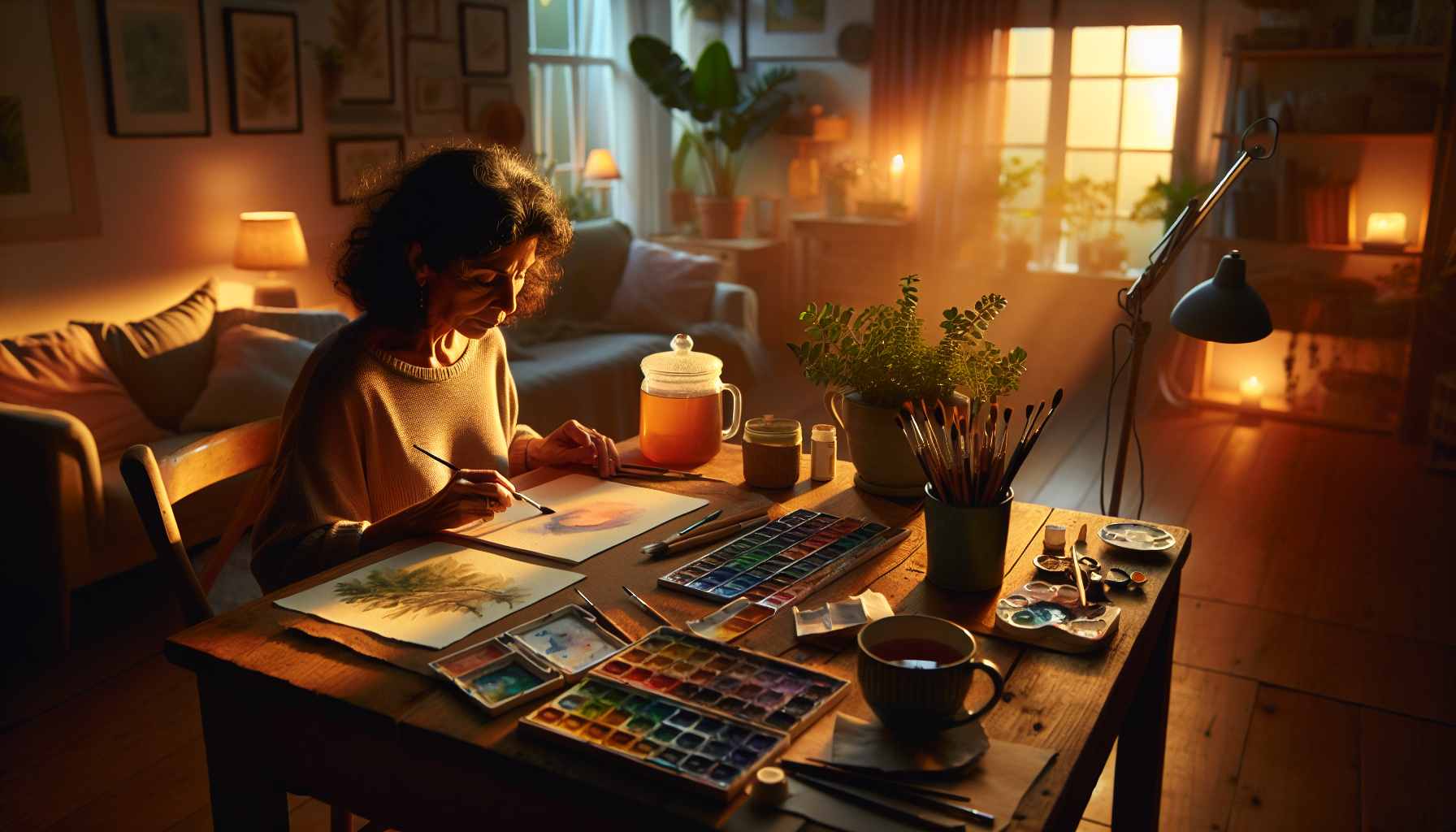 Unwind with Watercolors: Stress Relief for Beginners