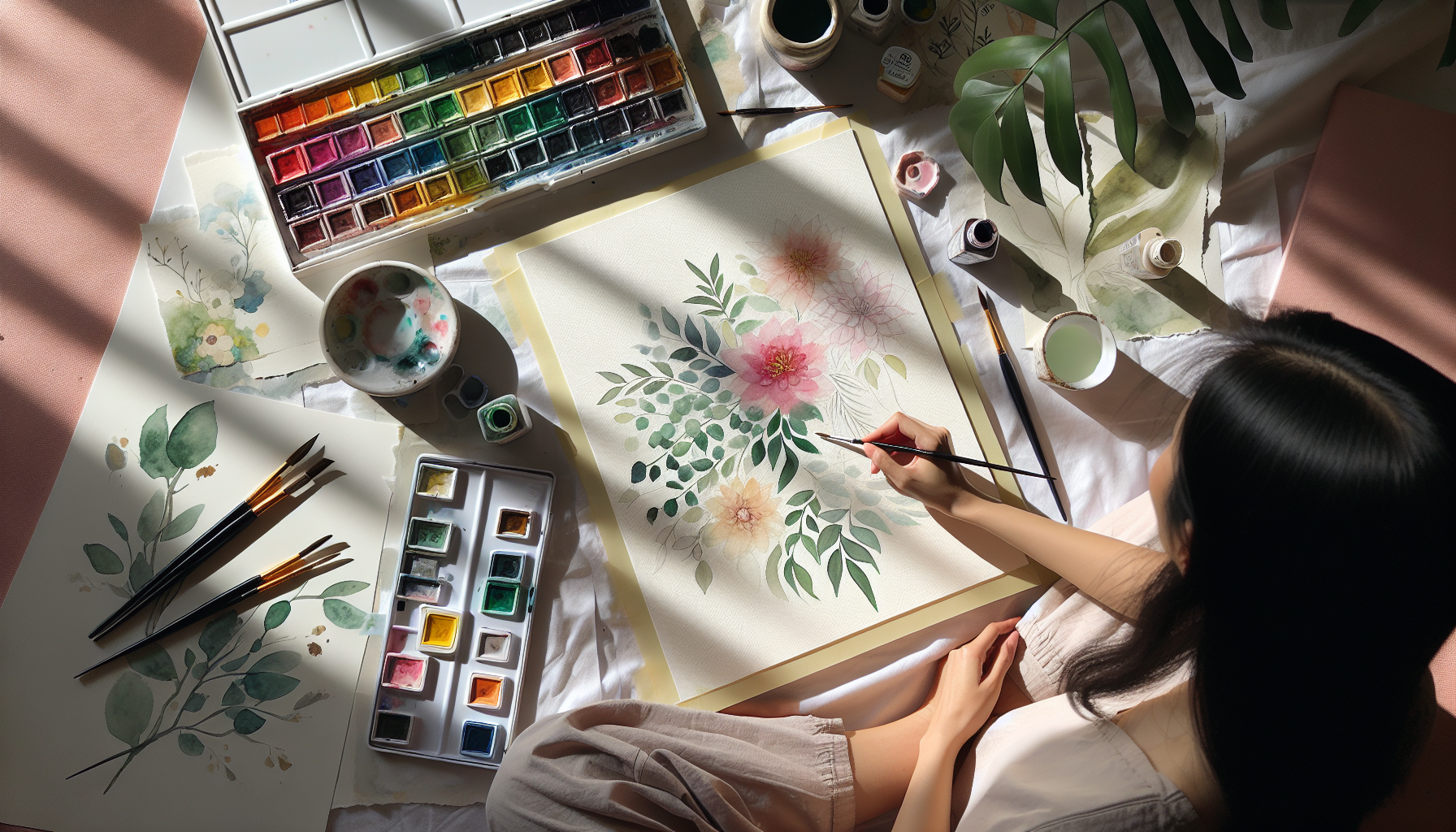 Embrace Calm: Watercolor Techniques for Stress Relief