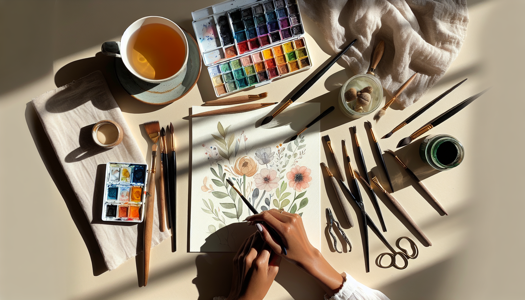 Mindful Watercolor: Relaxation and Wellness