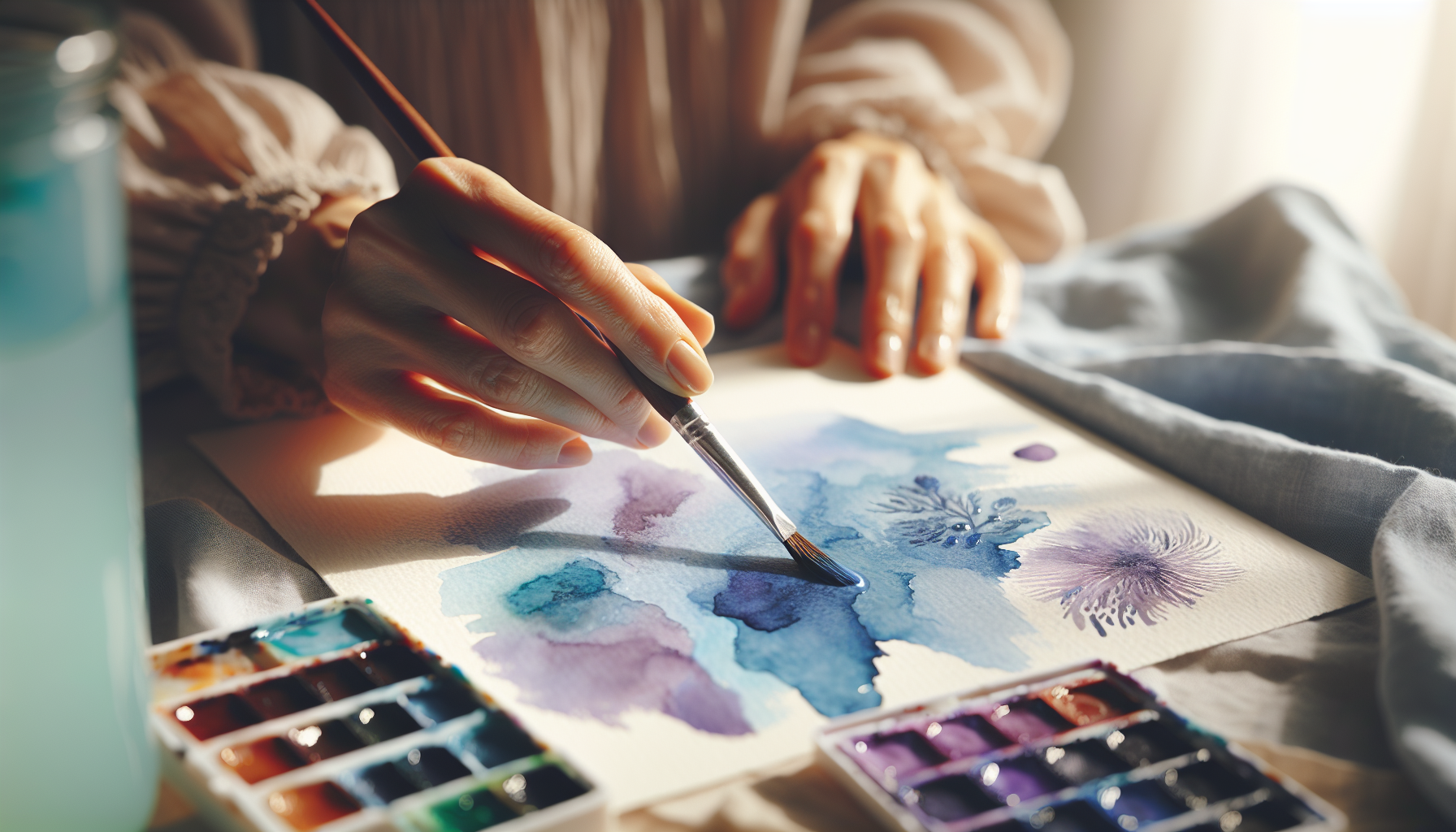 Mindful Watercolor: A Retreat into Creative Calm - illustration