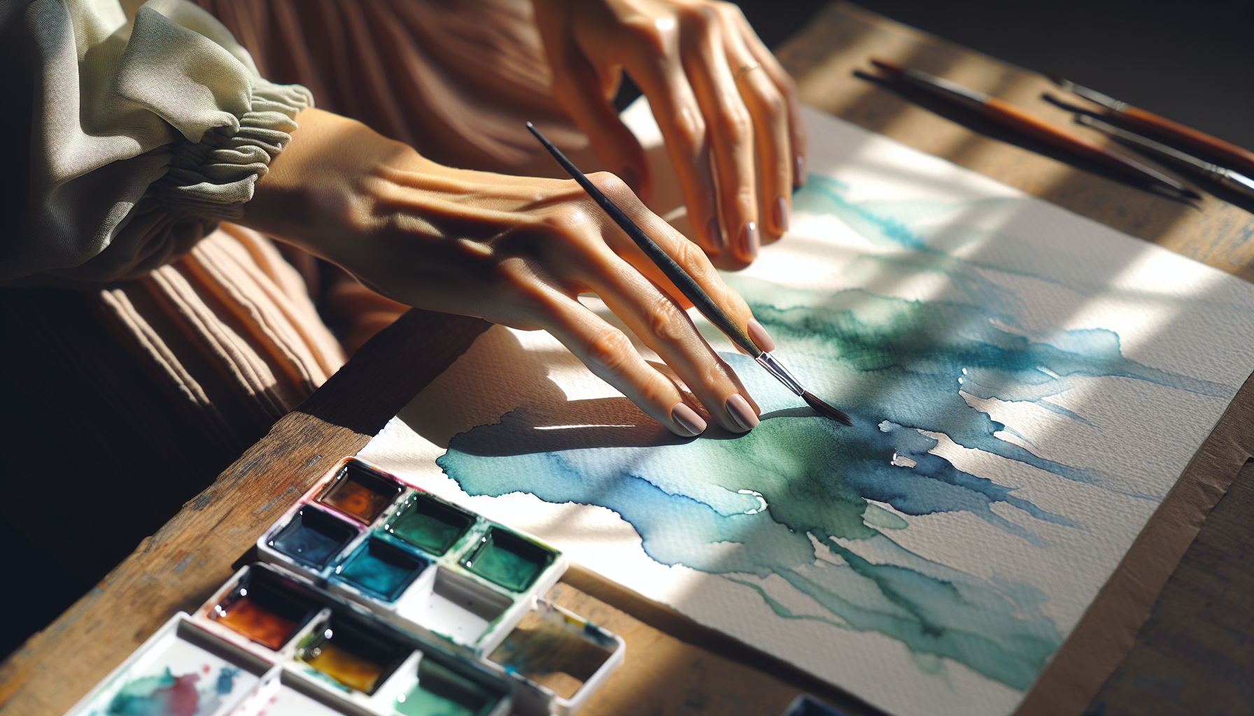 Unlock Relaxation: Watercolor Techniques for Stress Relief - illustration