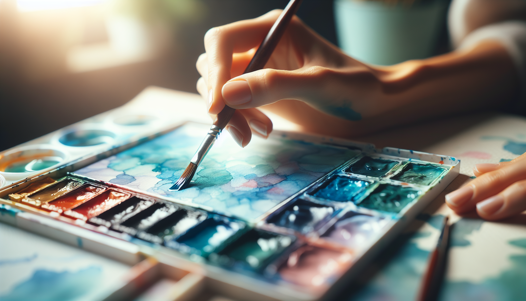 Unwind with Watercolors: Stress Relief for Beginners - illustration