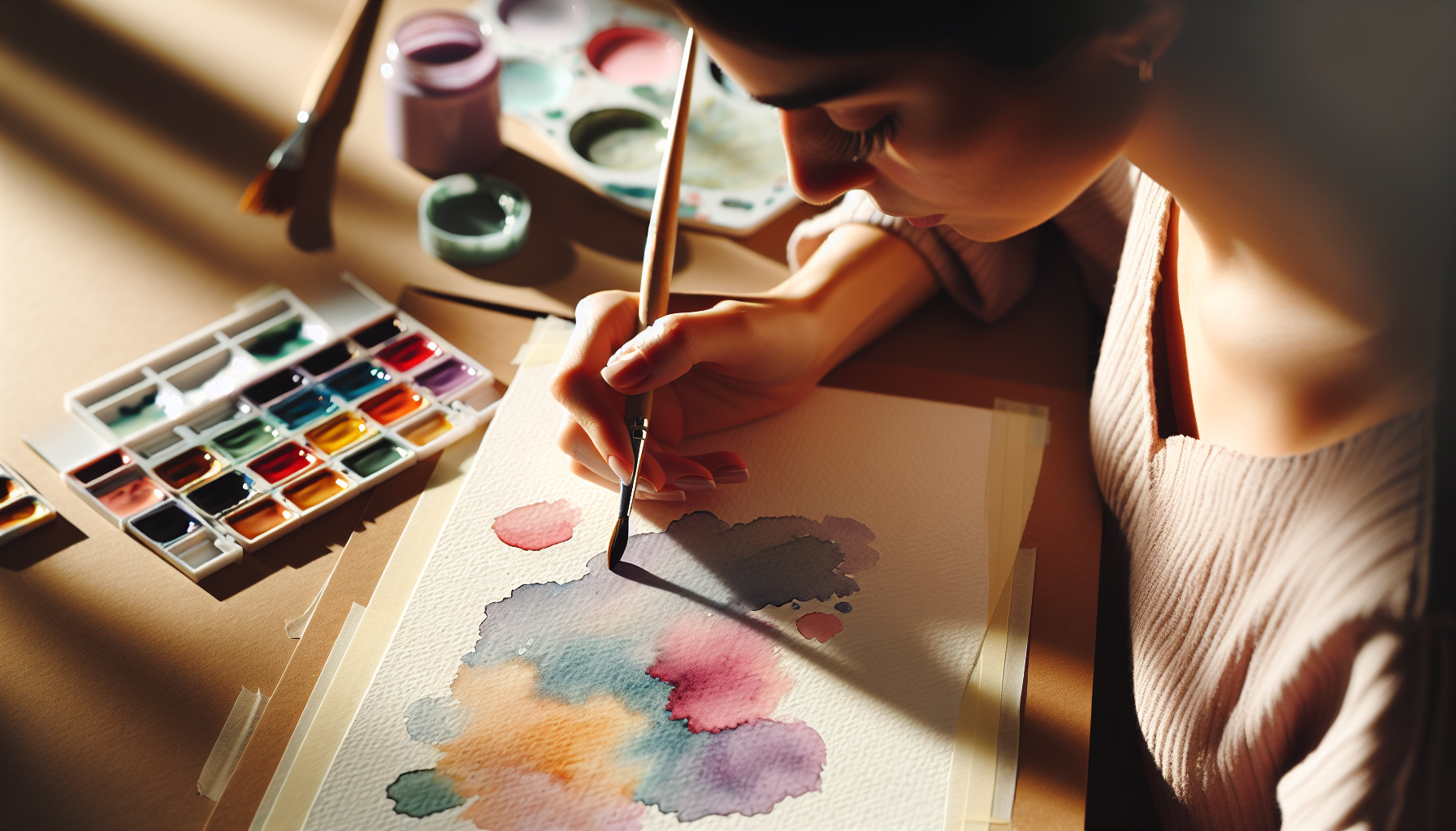 Embrace Relaxation: Watercolor Techniques for Beginners - illustration