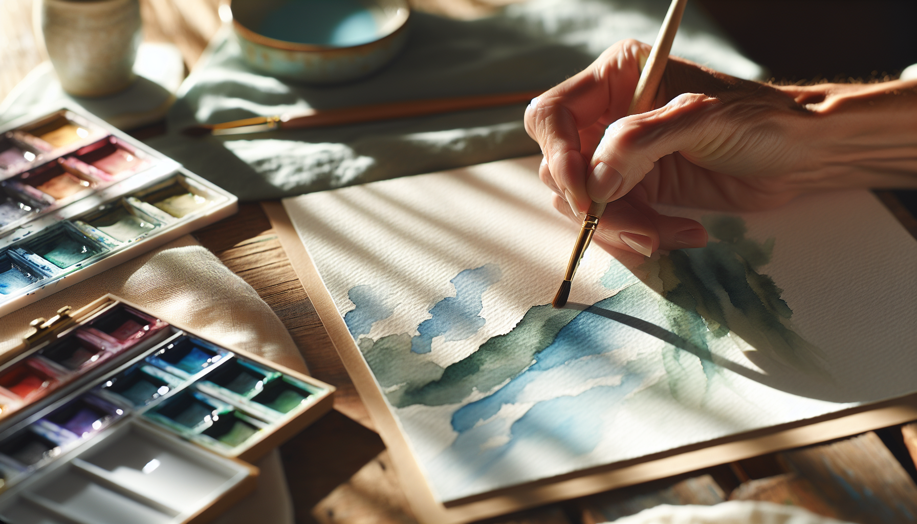 Beginner Watercolor Tips for Mindful Relaxation - illustration