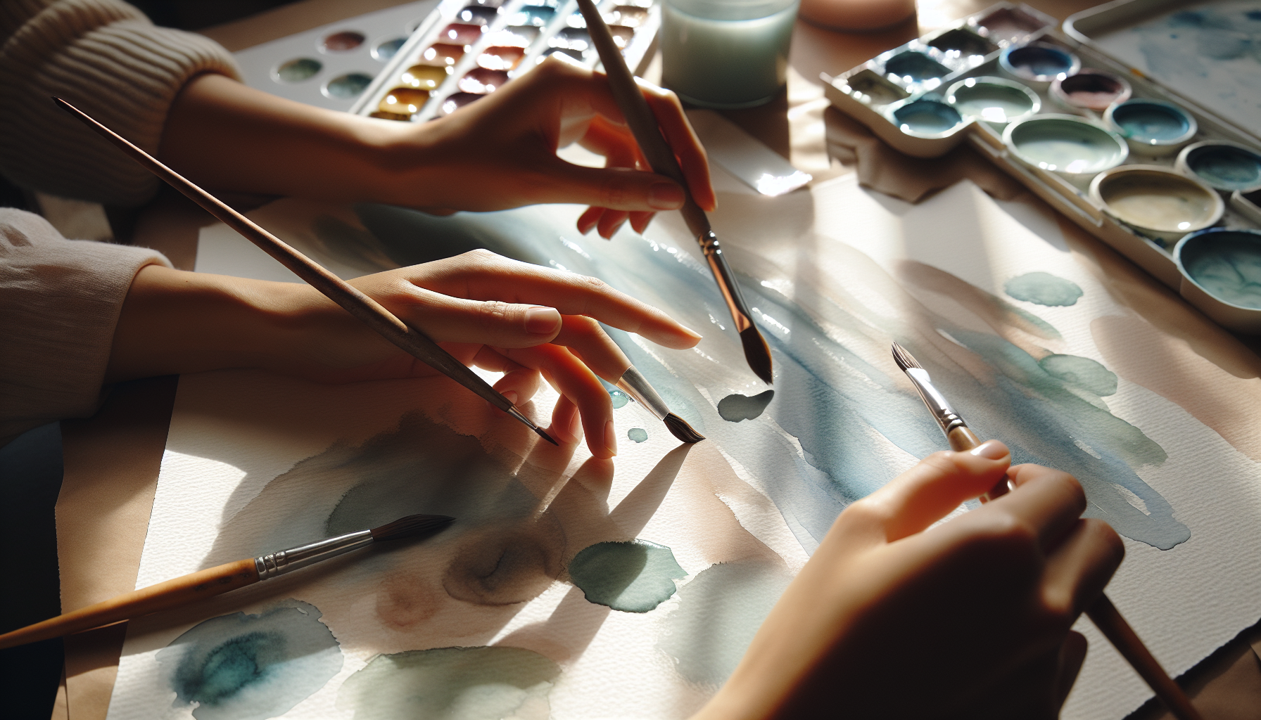 Mindfulness Through Watercolor: A Stress Relief Canvas - illustration