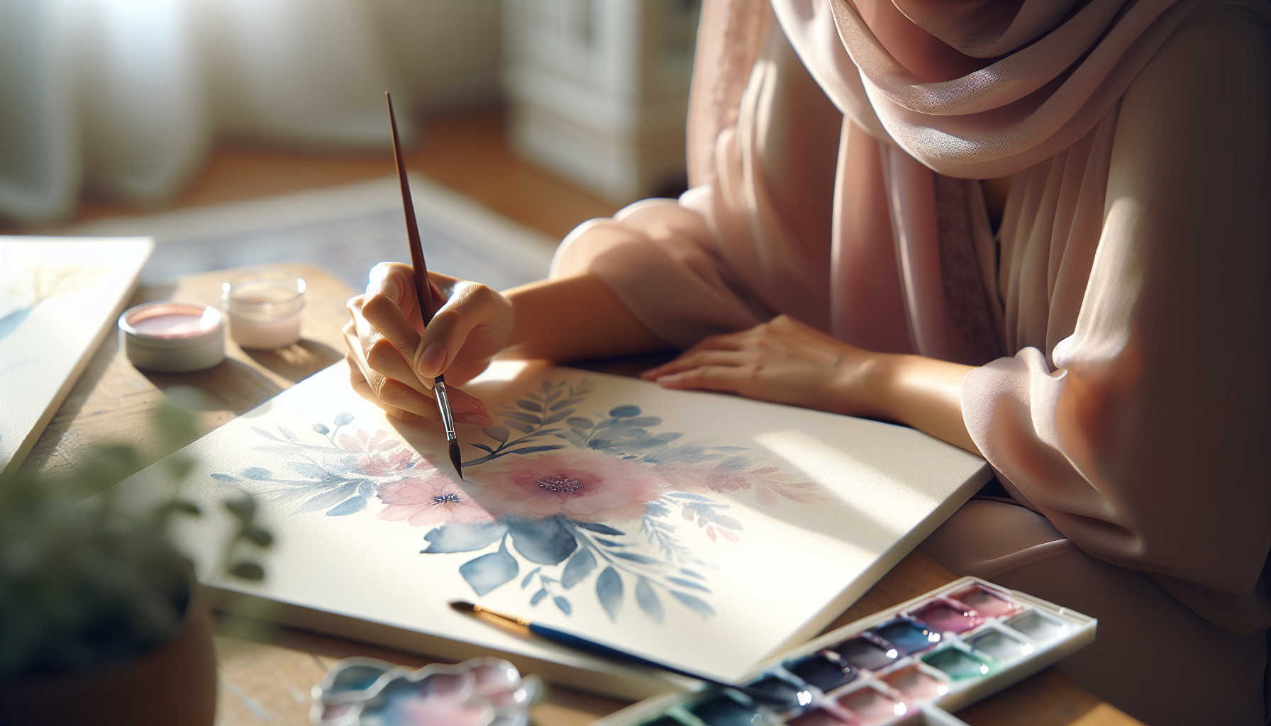 Finding Calm Through Creative Hobbies: Watercolor for Stress Relief - illustration
