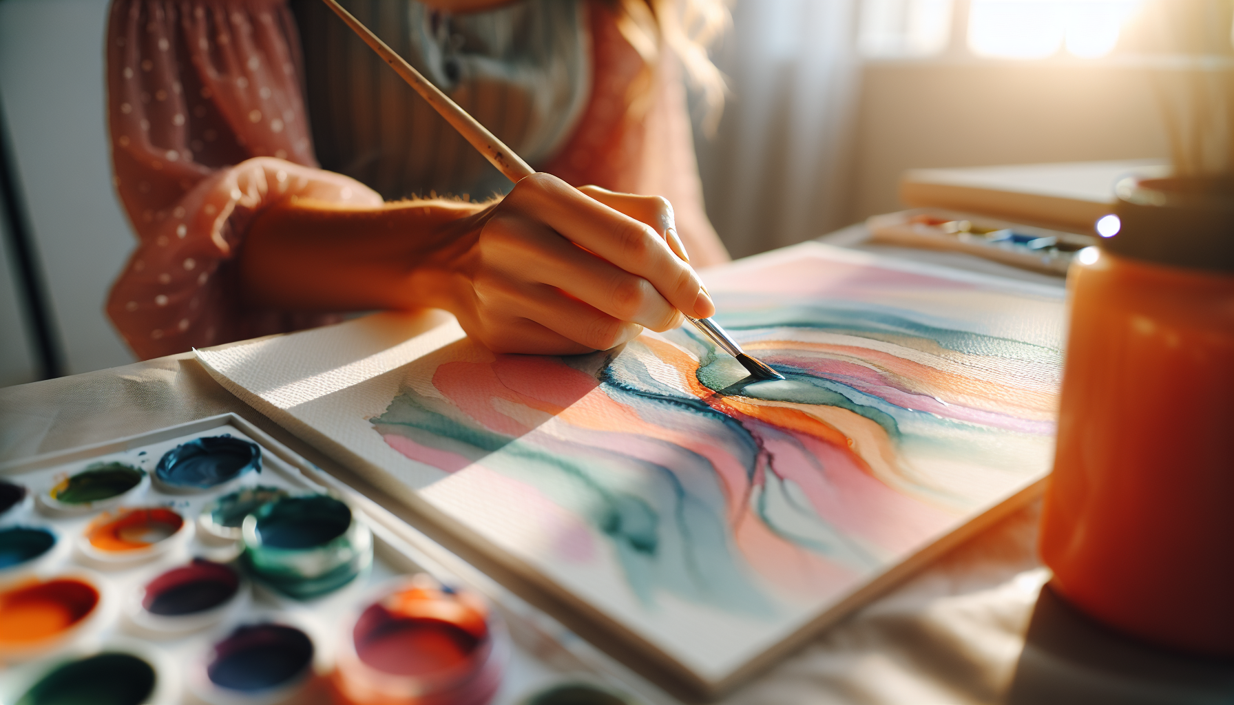 Beginner Watercolor Tips for Stress Relief - illustration