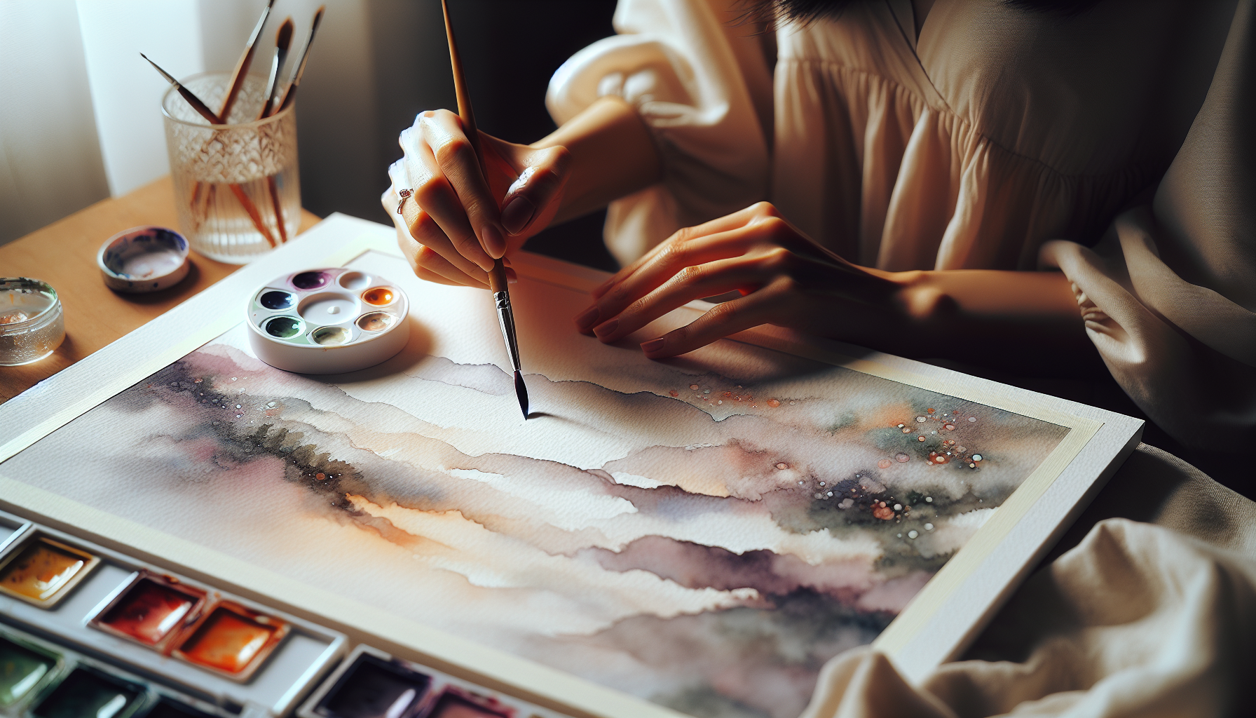 Embrace Calm: Watercolor Techniques for Stress Relief - illustration