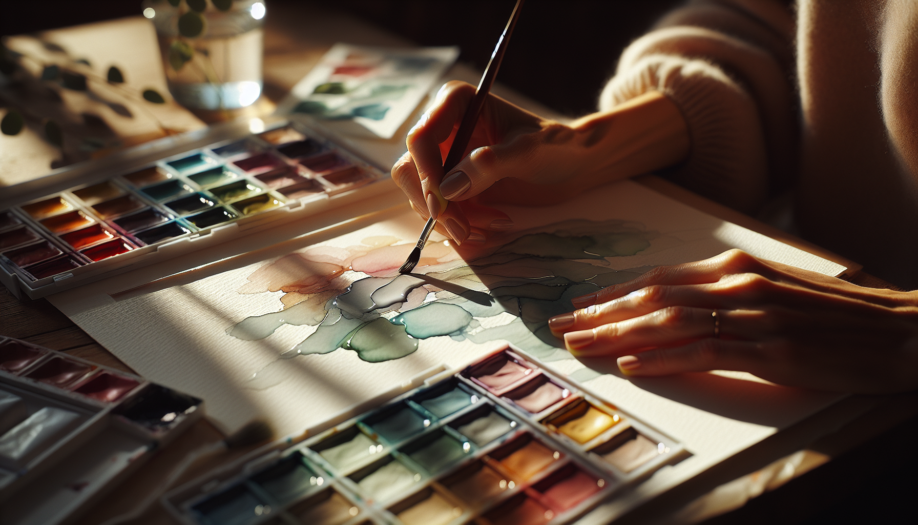 Mindfulness Through Art: Unlocking Calm with Watercolors - illustration