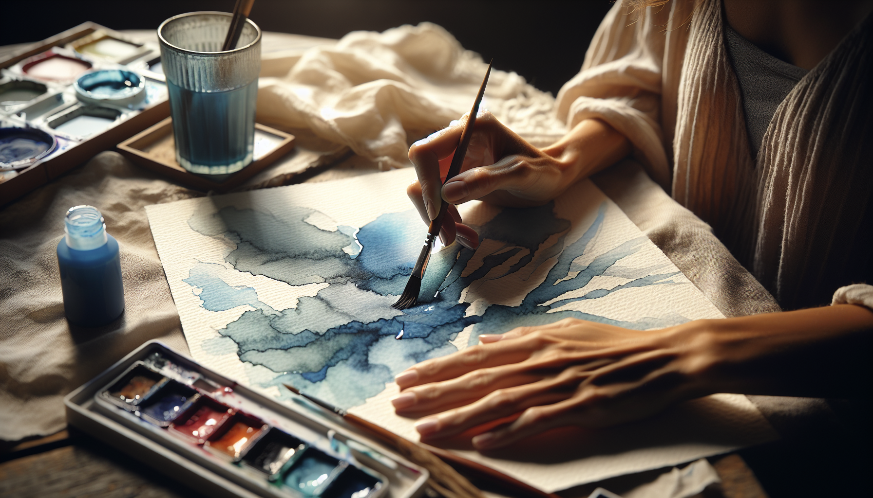 Harness Calm with Art: Watercolor Techniques for Stress Relief - illustration