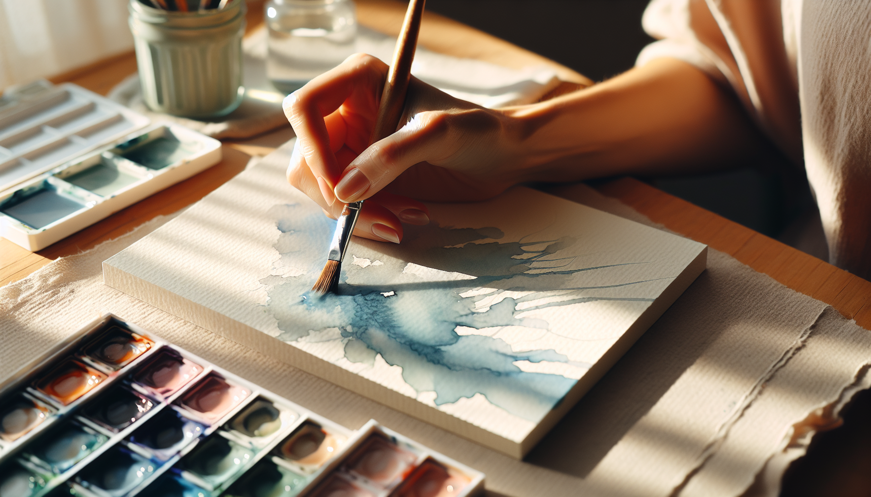 Unlock Serenity: Watercolor Painting for Stress Relief - illustration