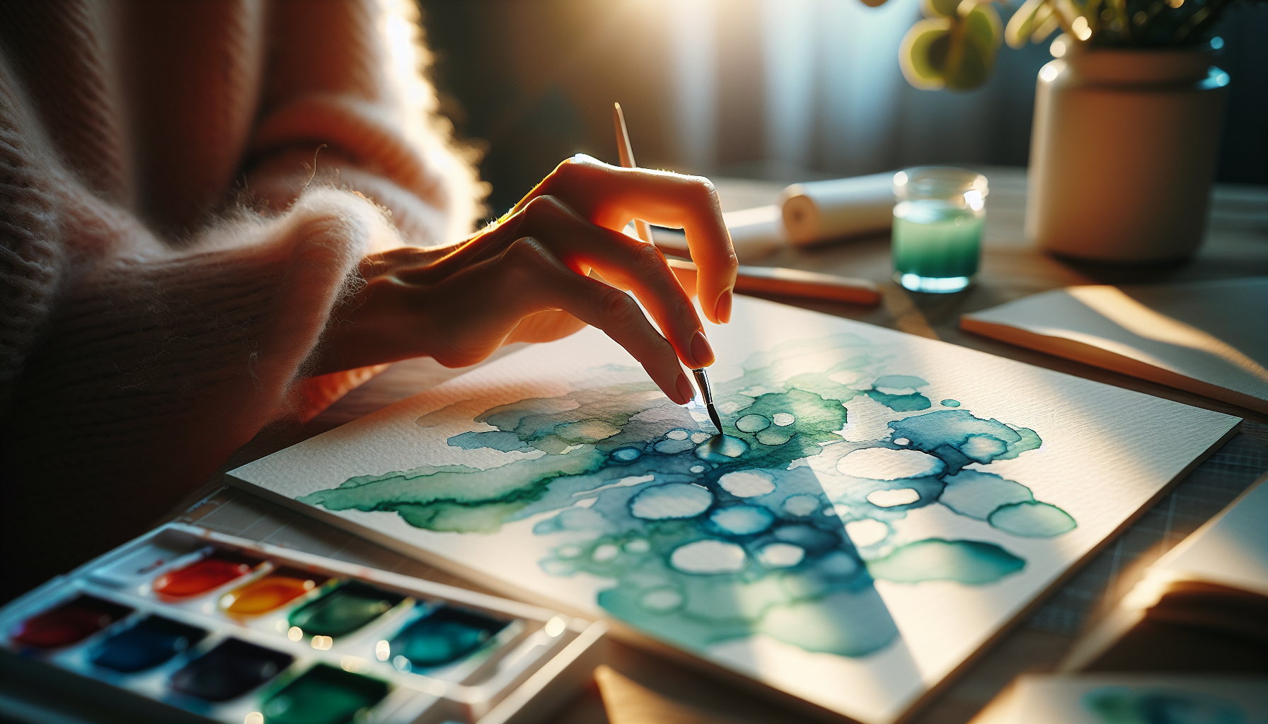 Mindfulness Through Art: Finding Calm with Watercolors - illustration