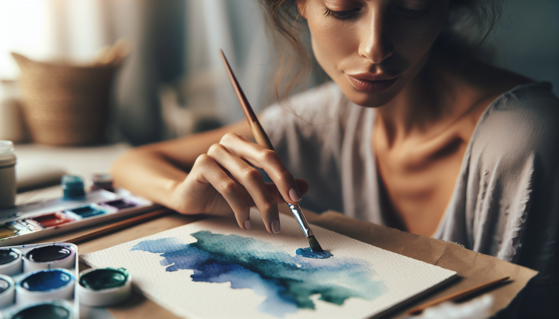 Mindfulness Through Art: Beginner Guide to Watercolors - illustration
