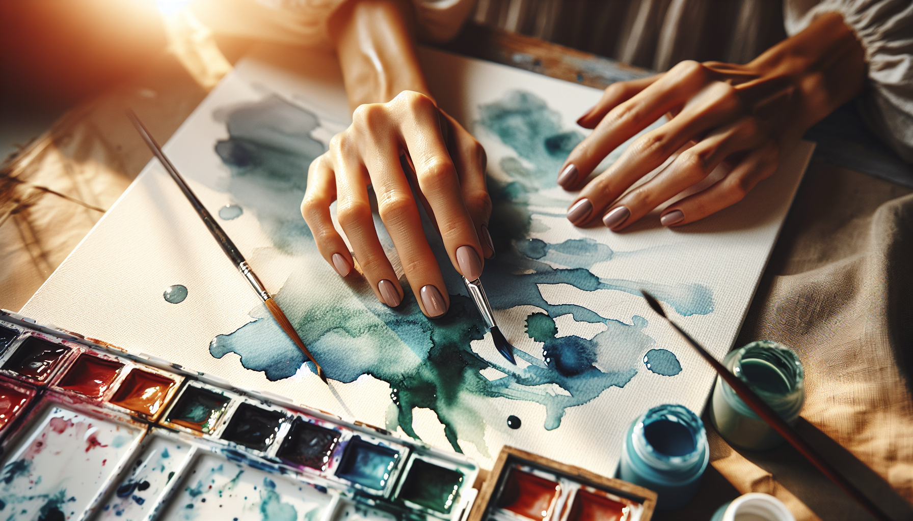 Harnessing Calm: Watercolor Techniques for Beginners - illustration